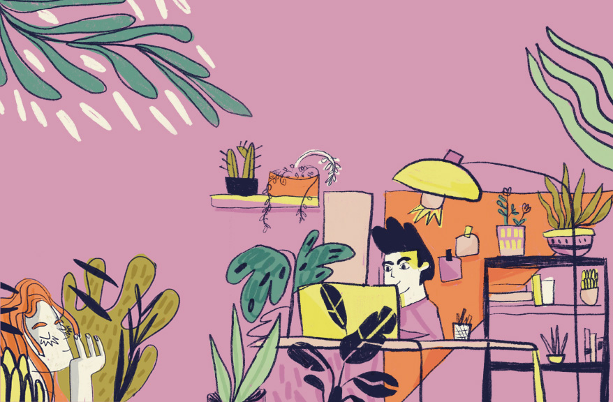 AL LAVORO IN UN AMBIENTE GREEN